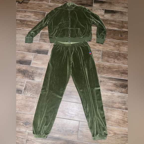 KULE Pants - Kule The Velour Jogger Pants and full zip tracksuit